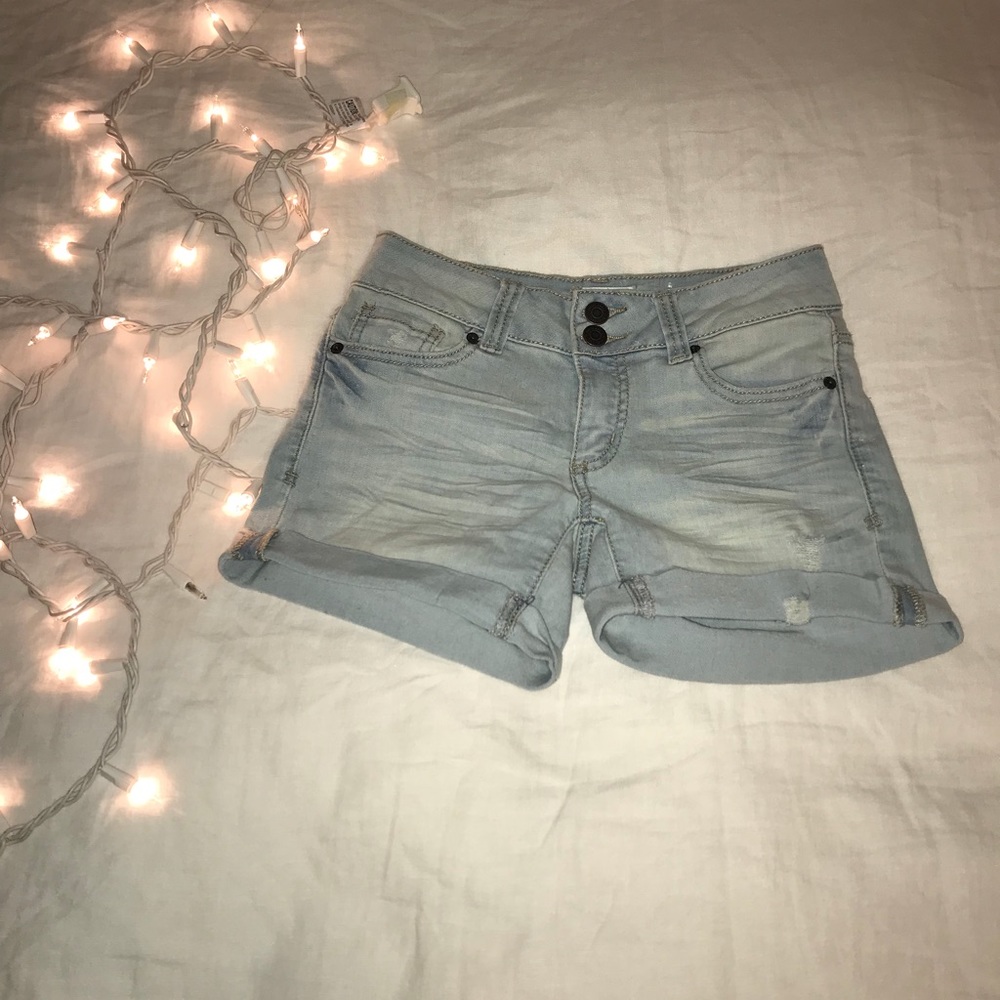 Mudd Light Wash High Waisted Shorts